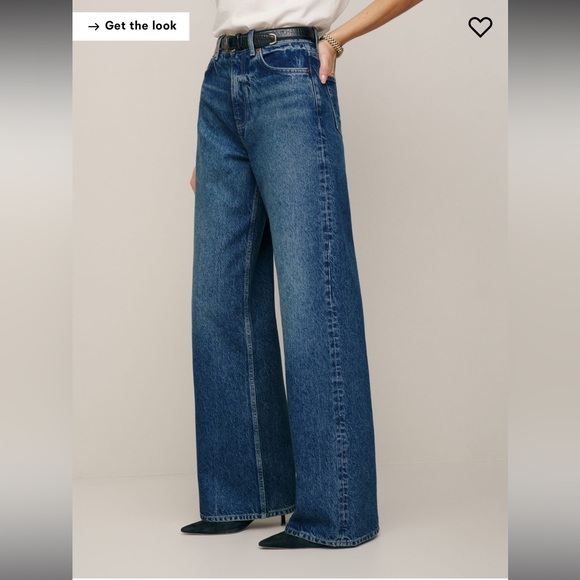 Reformation Cary High Rise Slouchy Wide Leg Jeans Size 25 - Picture 2 of 8